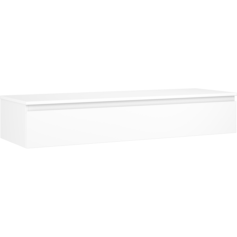 Mexen Orio szafka łazienkowa podumywalkowa 140 cm z blatem, 1 szuflada, biała mat - 91A10-14023-1-BFC01