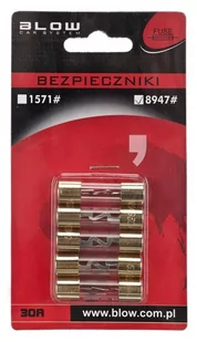 Bezpieczniki samochodowe szklane 30A5 szt. - Akcesoria motoryzacyjne - miniaturka - grafika 1