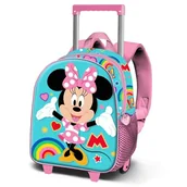 Plecaki - Disney Minnie Mouse Greet-mały plecak 3D z kółkami, turkusowy, 26 x 34 cm, pojemność 7 l, Turkusowa Myszka Minnie, Jeden rozmiar, Mały plecak 3D z kółkami - miniaturka - grafika 1