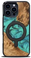 Etui i futerały do telefonów - Bewood Drewniane etui do iPhone 16 Pro Max, Unique Turquoise do MagSafe - miniaturka - grafika 1