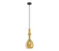 Lampy sufitowe - Redo 01-2937 - Lampa wisząca na lince AMBIX 1xE27/42W/230V średnica 18 cm złota - miniaturka - grafika 1