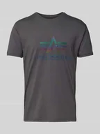 Koszulki męskie - T-shirt z nadrukiem z logo - miniaturka - grafika 1