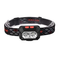 Latarki - Mocna latarka czołowa z akumulatorem USB, 6 trybów, 1000 lumenów, wodoodporność IPX4, czas pracy baterii 6-8 godzin, odpowiednia do wędkowania, biwako - miniaturka - grafika 1