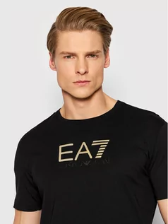 Koszulki męskie - Emporio Armani EA7 T-Shirt 3LPT24 PJM9Z 1200 Czarny Slim Fit - grafika 1