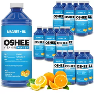 18x OSHEE Vitamin Water magnez + B6 cytryna - pomarańcza 1100 ml - Soki i napoje niegazowane - miniaturka - grafika 1