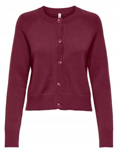 ONLY BORDOWY KRÓTKI SWETER Z GUZIKAMI I RAGLANOWYMI RĘKAWAMI L 6BA - Swetry damskie ONLY BORDOWY KRÓTKI SWETER Z GUZIKAMI I RAGLANOWYMI RĘKAWAMI L 6BA - Swetry damskie - miniaturka - grafika 1