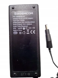 ZASILACZ SAGEMCOM 12V 2000mA MODEL 186489765-XX - Inne akcesoria audio-wideo - miniaturka - grafika 1