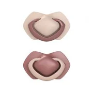 Smoczki uspokajające - canpol Babies Zestaw smoczków uspokajających silikonowych symetrycznych Pure Color 18+ m, różowy - miniaturka - grafika 1