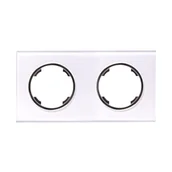 Wyłączniki światła i elektryczne - Ramka podwójna Soul biały DPM - miniaturka - grafika 1