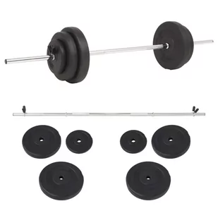 Master vidaXL z zestawem obciążeń, 30 kg vidaXL - Pozostały sprzęt siłowy - miniaturka - grafika 1