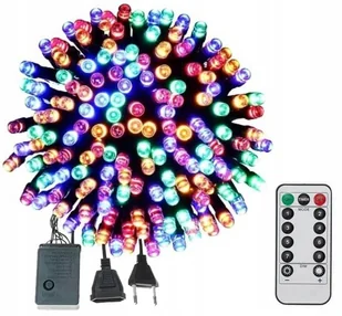 SuperLed Świąteczna iluminacja z pilotem 300 LED 22,7m kolorowe - Lampy ogrodowe - miniaturka - grafika 1