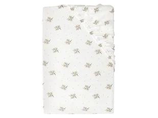 LIVARNO home Prześcieradło z gumką, 90-100 x 200 cm (Kwiaty/ biały) - Prześcieradła - miniaturka - grafika 1
