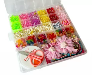 Zestaw do robienia biżuterii koraliki do nawlekania - Prace ręczne dla dzieci - miniaturka - grafika 1