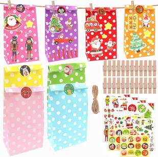 Panngu Zestaw Torebek na Kalendarz Adwentowy 24 sztuki 24 x 18 x 8 cm - Kalendarze - miniaturka - grafika 1