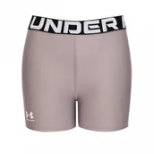 Spodenki damskie - Damskie legginsy krótkie treningowe Under Armour UA Hg Authentics Shorty - beżowe - miniaturka - grafika 1