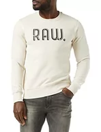 Bluzy męskie - G-STAR RAW Męska bluza 3D Raw, beżowy/khaki (Whitebait A971-1603), XXL - miniaturka - grafika 1