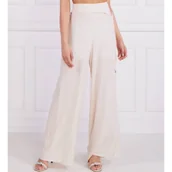 Spodnie damskie - Patrizia Pepe Spodnie z paskiem Palazzo | Loose fit - miniaturka - grafika 1