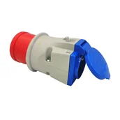 Gniazdka elektryczne - Adapter (przejściówka) wt 16A/5st. + gniazdo 230V 2P+Z IP44 - miniaturka - grafika 1