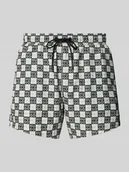 Kąpielówki męskie - spodenki kąpielowe o kroju regular fit z wytłaczanym logo model 'AARON' - miniaturka - grafika 1