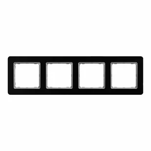 Ramka poczwórna czarny szkło SEDNA DESIGN SCHNEIDER ELECTRIC - Wyłączniki światła i elektryczne - miniaturka - grafika 1