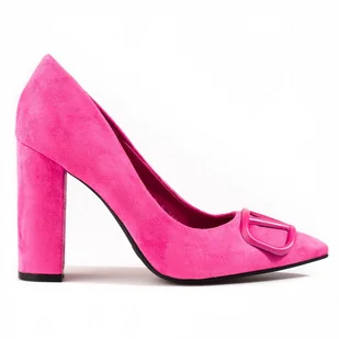 Czółenka damskie Vinceza zamszowe fuksjowe różowe - Czółenka - miniaturka - grafika 1