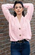 Swetry damskie - Mirila Powder sweter, Kolor róż pudrowy, Rozmiar S/M, Merribel - Primodo.com - miniaturka - grafika 1
