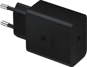 Ładowarki do telefonów - SAMSUNG ŁADOWARKA SIECIOWA TYP-C PD EP-T4511 45W CZARNY 3A + KABEL TYP-C - TYP-C - UK connector - miniaturka - grafika 1