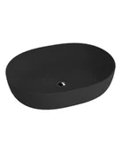 Umywalki - Lavita Blas Black Umywalka nablatowa 59,5x43 cm czarny mat 5900378334316 - miniaturka - grafika 1
