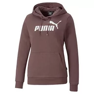 Bluzy damskie - PUMA Damska bluza z kapturem ESS logo FL (S) bluza, fioletowa (Dusty Plum), XS, Fioletowy (Dusty Plum), XS - miniaturka - grafika 1