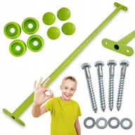 Place zabaw - Drążek Metalowy na Plac zabaw Limonkowy Długi 125 cm do podciągania - miniaturka - grafika 1