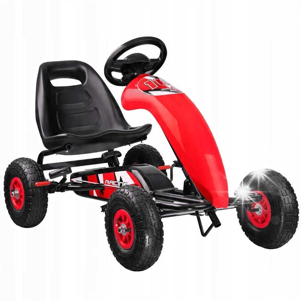 Sportowy GOKART na pedały dla dzieci do 50 kg Pompowane koła SP0531