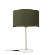Lampy stojące - QAZQA Lampa stołowa mosiądz klosz zielony 35cm - Kaso - miniaturka - grafika 1
