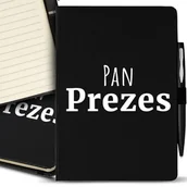 Notesy i bloczki - Notes A5 Black Na Prezent DLA PANA PREZESA Wzory - miniaturka - grafika 1