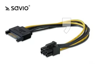 Elmak Kabel zasilający Savio AK-20 SATA 15 pin M PCI Express 6 pin M KKS8KKBZ0010 - Kable komputerowe i do monitorów - miniaturka - grafika 2