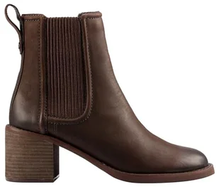 Clarks Premium Damskie buty Chamberly Top Chelsea, ciemnobrązowe Lea, 40 EU, Ciemnobrązowy Lea, 40 EU - Koszulki i topy damskie - miniaturka - grafika 1