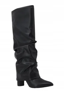 Guess Czarne Kozaki z Materiału Syntetycznego ze Szpiczastym Noskiem 36 Gma - Kozaki damskie Guess Czarne Kozaki z Materiału Syntetycznego ze Szpiczastym Noskiem 36 Gma - Kozaki damskie - miniaturka - grafika 1