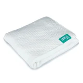 Prześcieradła - Prześcieradło chłodzące COOLING EFFECT z gumką 90x200 cm białe - miniaturka - grafika 1