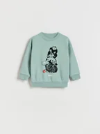 Bluzy dla chłopców - Reserved - Bluza z nadrukiem - jasnozielony - miniaturka - grafika 1