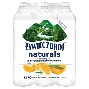 Żywiec Zdrój Naturals Napój niegazowany z delikatną nutą mandarynki i trawy cytrynowej 6 x 1,2 l - Woda - miniaturka - grafika 1