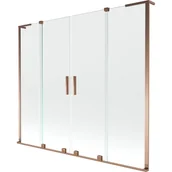 Parawany nawannowe - Mexen Velar L Duo parawan nawannowy 2-skrzydłowy rozsuwany 200 x 150 cm, transparent, różowe złoto - 896-200-003-02-60 - miniaturka - grafika 1