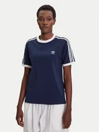 Koszulki i topy damskie - adidas T-Shirt 3-Stripes JY4852 Granatowy Regular Fit - miniaturka - grafika 1
