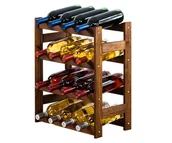 Pozostałe akcesoria barmańskie - Drewniany regał na wino RW-1 16 butelek Brązowy / Wamar-Sosenka - miniaturka - grafika 1