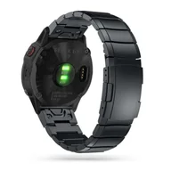 Akcesoria do smartwatchy - opaska pasek bransoleta STEELBAND GARMIN FENIX 5S/5S+/6S/6S PRO/7S/7S PRO BLACK - miniaturka - grafika 1