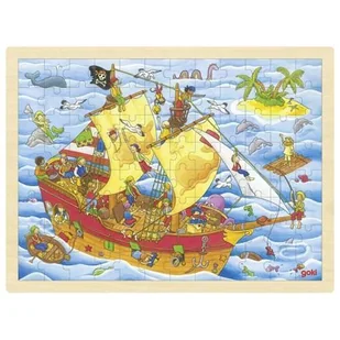 Goki puzzle drewniane Piraci na morzu - Puzzle - miniaturka - grafika 1