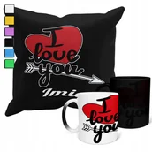 Gadżety dla niej i dla niego - ZESTAW KUBEK MAGICZNY ZMIENIAJĄCY KOLOR + POSZEWKA PREZENT WALENTYNKI+ IMIĘ - miniaturka - grafika 1