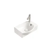 Umywalki - Mexen Mista umywalka nablatowa lewa 40 x 28 cm, biała - 22174000L - miniaturka - grafika 1