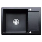 Zlewozmywaki - ŚMIGIELSKI Zlewozmywak Como 70 Czarny metalik - miniaturka - grafika 1