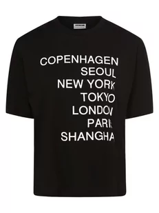 Noisy May - T-shirt damski  NMMillie College, czarny - Koszulki i topy damskie - miniaturka - grafika 1