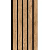 Panele ścienne i boazeria - Lamel Ścienny 3D Mdf Na Filcu Akustyczny 260X40 Cm Dąb Naturalny - miniaturka - grafika 1