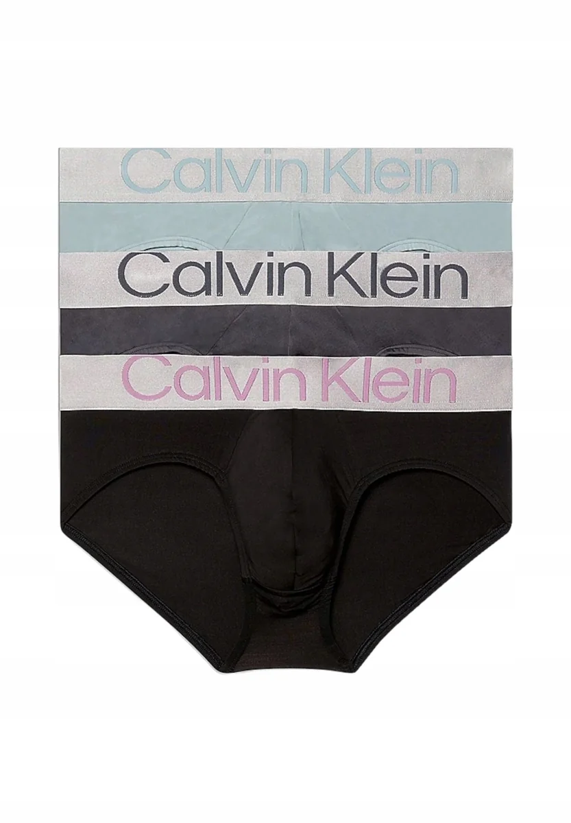 Calvin Klein Majtki Slipy Męskie 3-PACK wielokolorowy Rozmiar M
